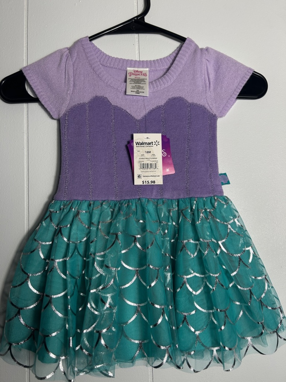 Disney Princess Lavender & Teal Mermaid Tutu Dress